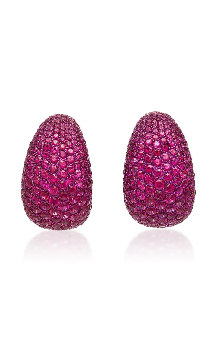 Busatti America Titanium And Ruby Earrings