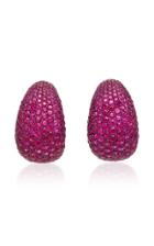 Busatti America Titanium And Ruby Earrings