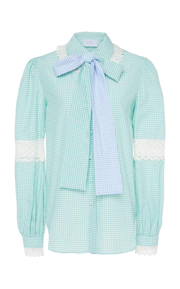 Luisa Beccaria Two-tone Cotton Blend Shirt