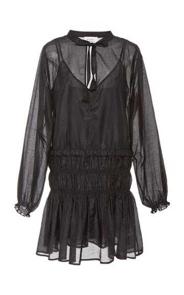 Bird & Knoll Ella Cotton-silk Voile Mini Dress