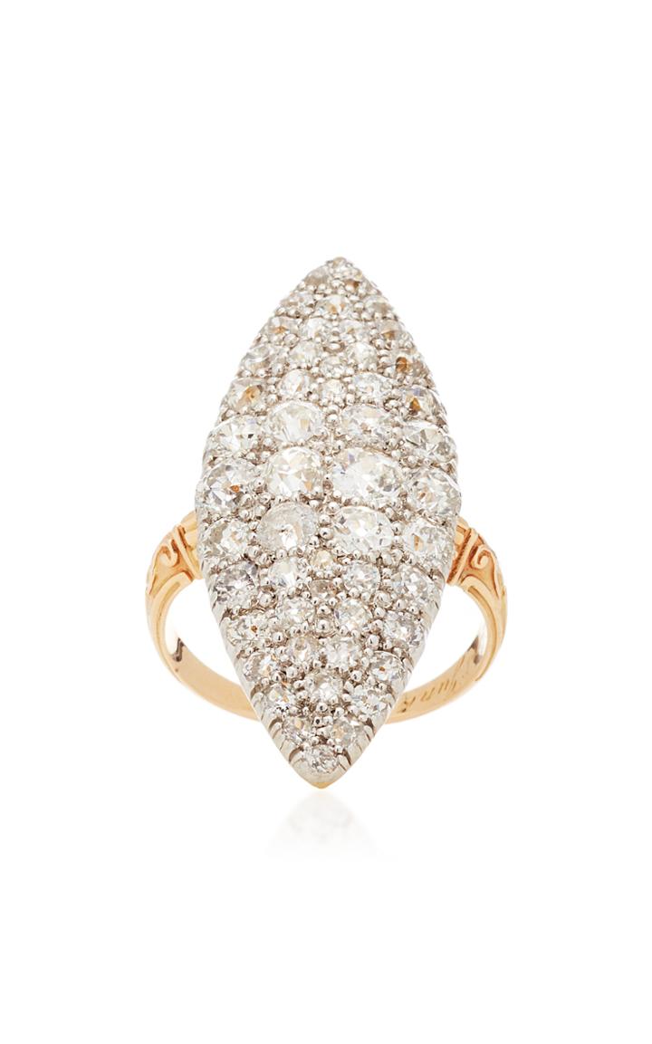 Moda Operandi Simon Teakle Antique Marquise Diamond Ring