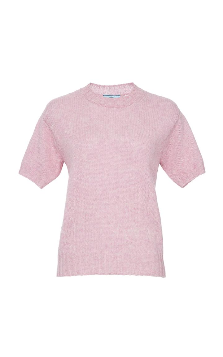 Prada Wool-blend Short Sleeve Top