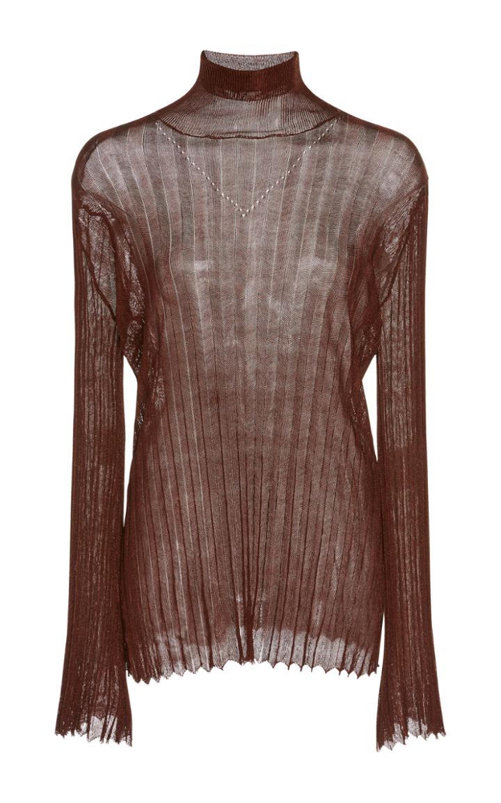 Ellery Minted Metallic Rib Sweater
