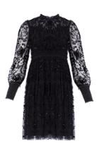 Needle & Thread Whitethorn Embroidered Mini Dress Size: 8