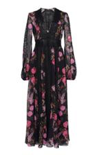 Giambattista Valli Floral Printed Silk Chiffon Maxi Dress