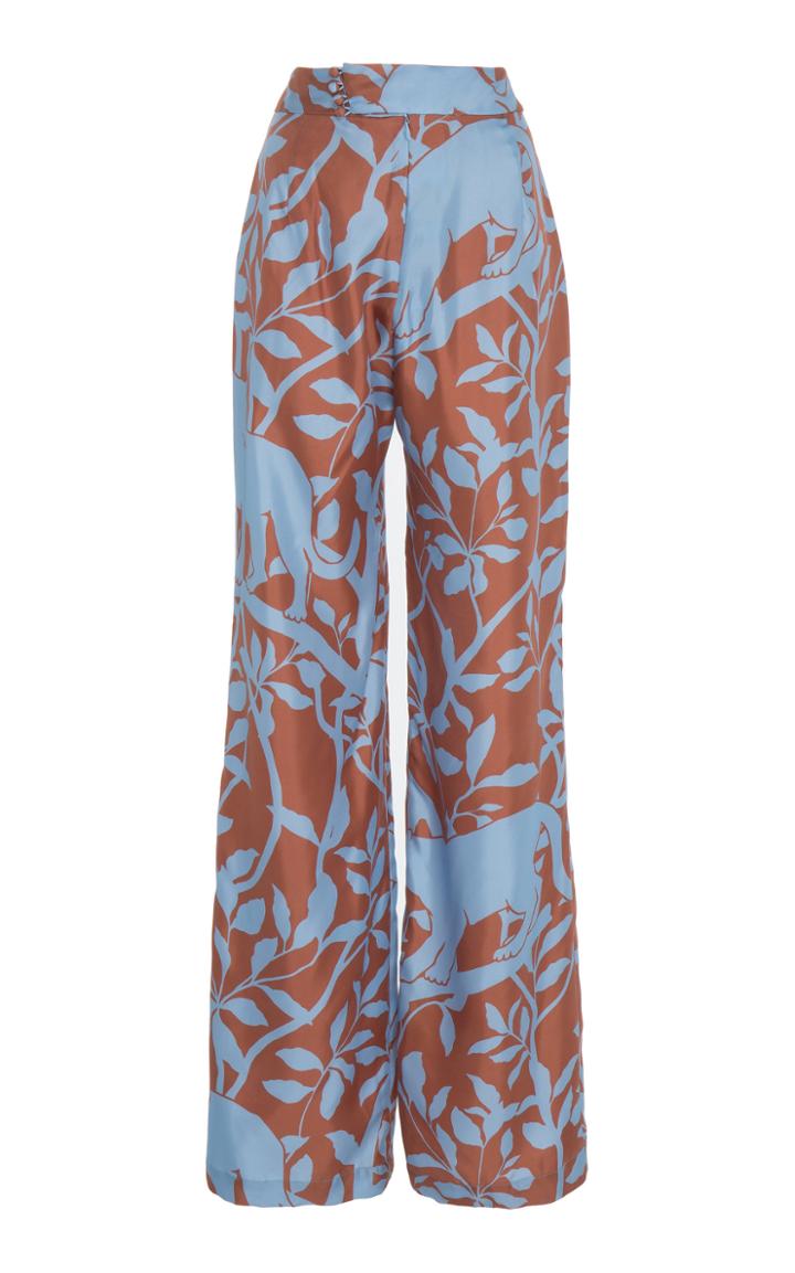 Johanna Ortiz Dominant Paradigm Printed Wide-leg Silk Pants