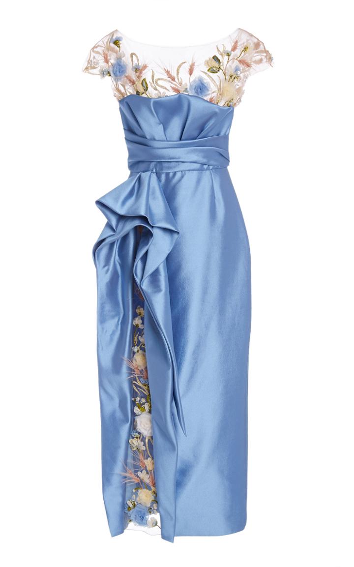 Moda Operandi Marchesa Embellished Satin Dress