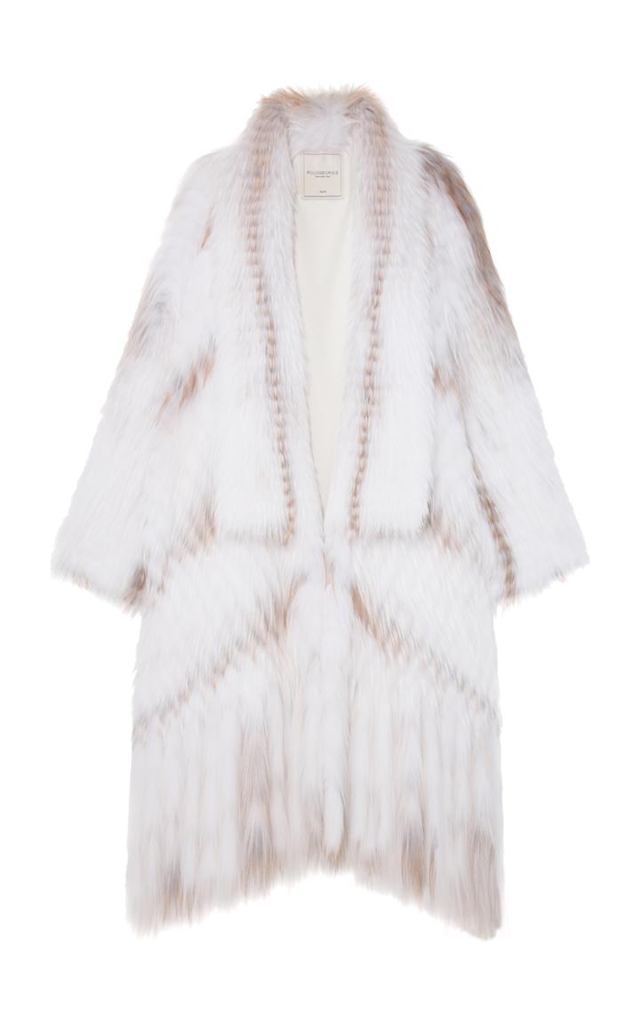 Pologeorgis The Phoenix White Multi Fur Coat
