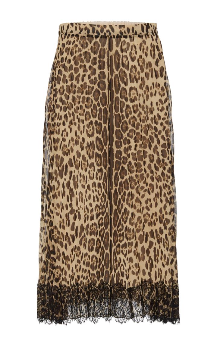 Red Valentino Leopard Skirt