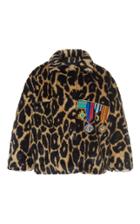 Stella Jean Cropped Faux Cheetah Medallion Jacket