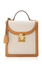 Mark Cross Uptown Smooth Calf And Birds Eye Top Handle Bag