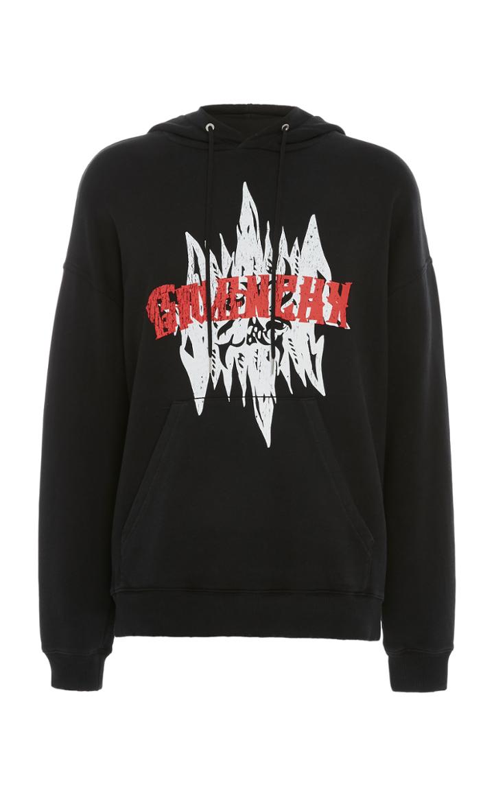 Givenchy Printed Cotton-jersey Hooded Sweatshirt