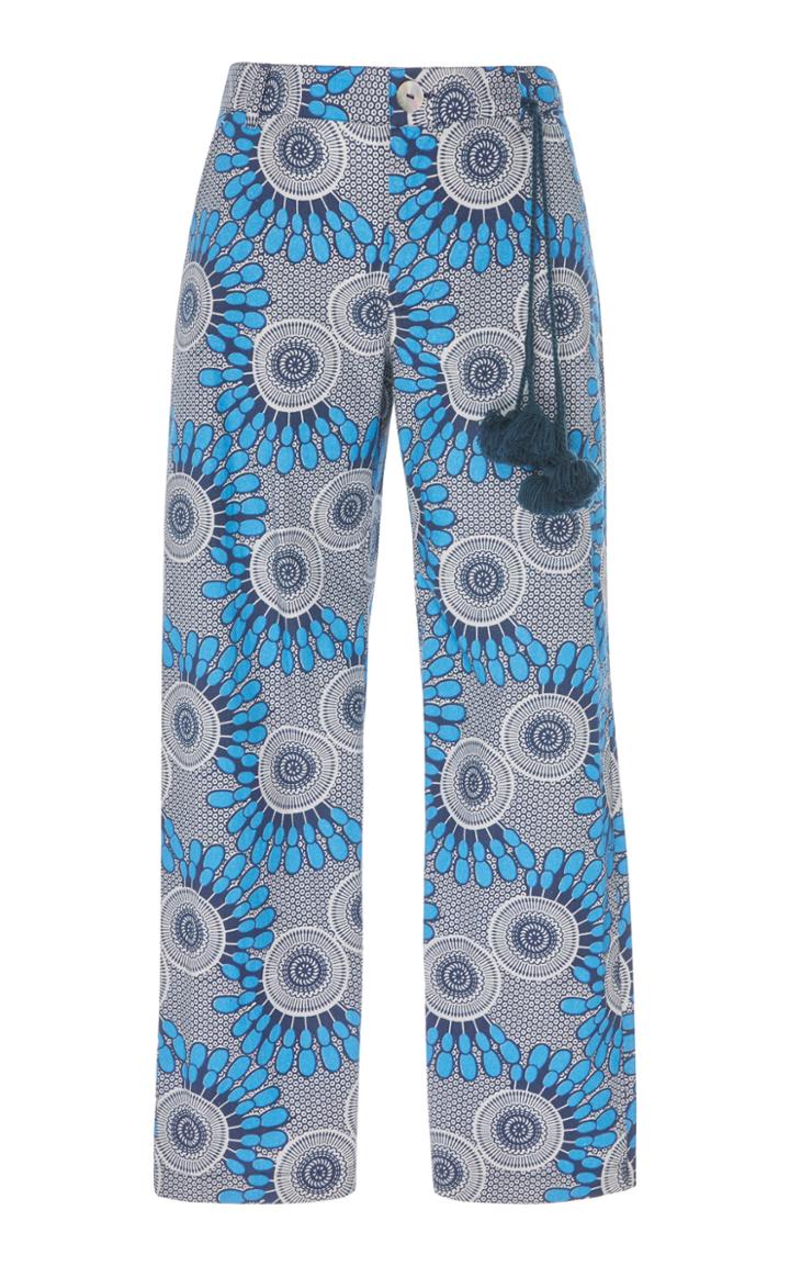 Figue Zulu Cropped Printed Cotton-twill Pants