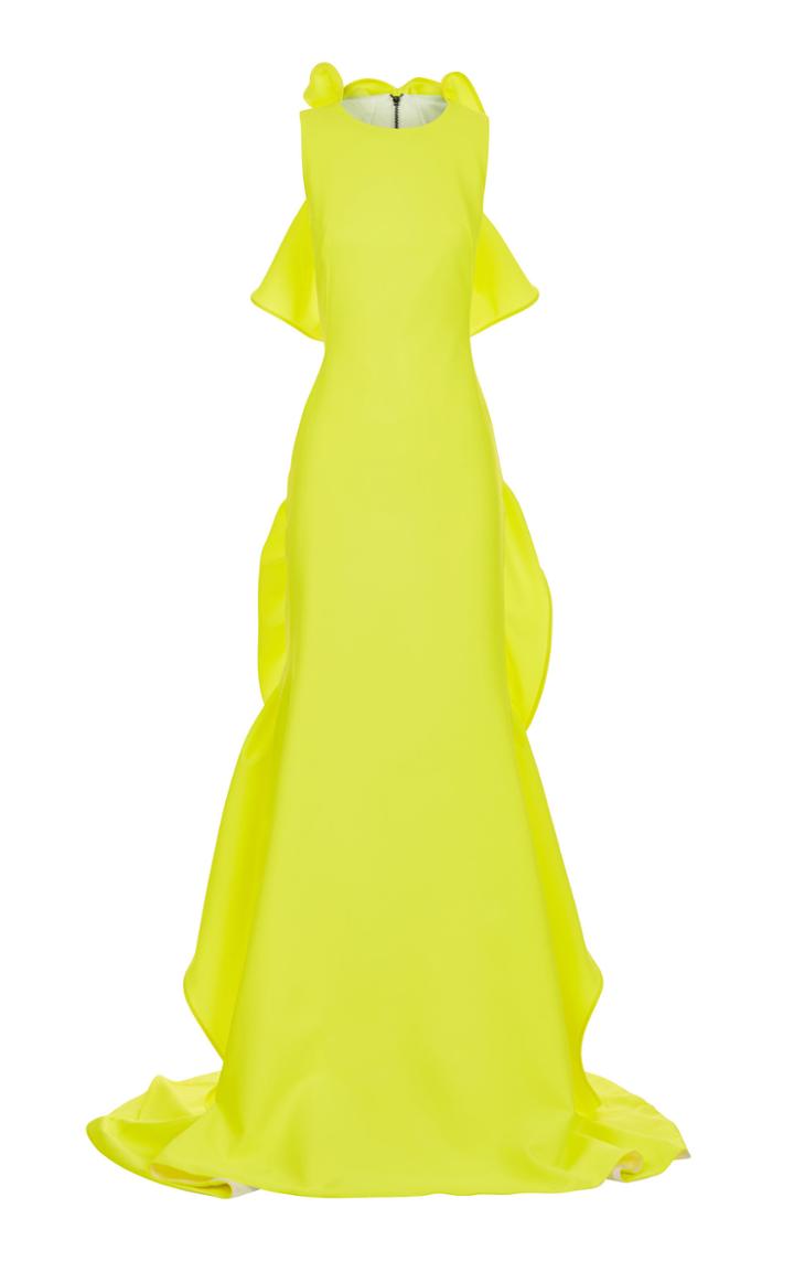 Maticevski Acaica Ruffle Back Gown