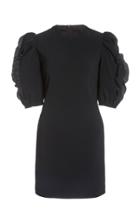 Red Valentino Ruffle-sleeve Crepe Mini Dress