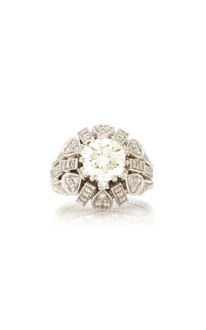 Moda Operandi Eleuteri Vintage 18k White Gold And Diamond Ring