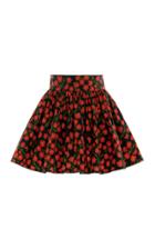 Moda Operandi Agua By Agua Bendita Arandano Bermelo-print Cotton Poplin Mini Skirt