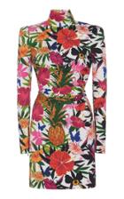 Moda Operandi Dundas Floral Turtleneck Mini Dress Size: 36
