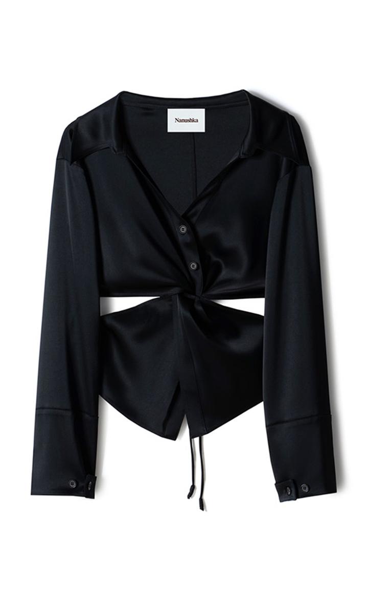 Moda Operandi Nanushka Rasha Cutout Satin Top