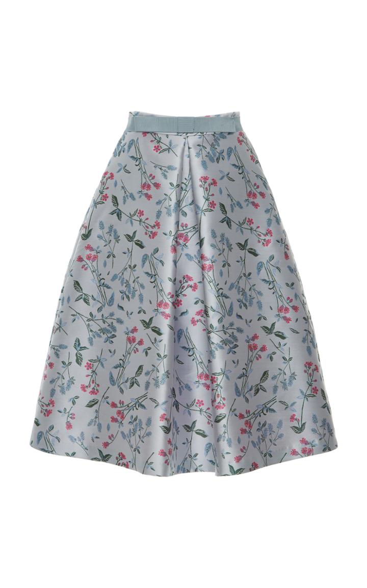 Luisa Beccaria Jacquard Flowers Skirt