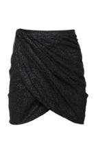 Moda Operandi Mach & Mach Sparkling Metallic Mini Skirt Size: L