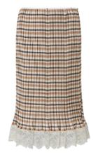 Paco Rabanne Mid-rise Lace Hem Midi Skirt