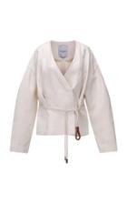 Moda Operandi Le17 Septembre Belted Wrap-front Linen Jacket