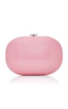 Jeffrey Levinson Elina Pink Pearl Linen Gloss Clutch