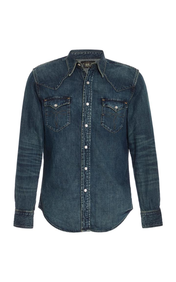 Rrl Buffalo Western Cotton-chambray Shirt