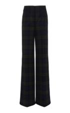 Akris Floyd Wool-blend Plaid Wide-leg Pants