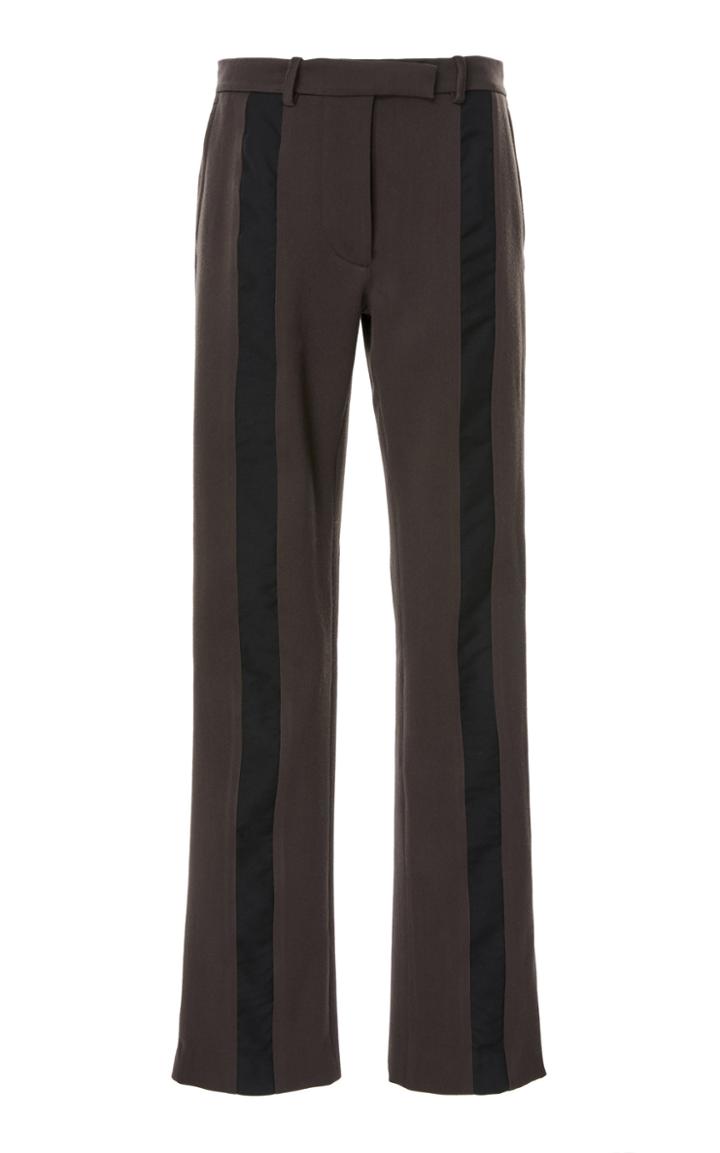Loewe Front Band Wool Straight-leg Trousers
