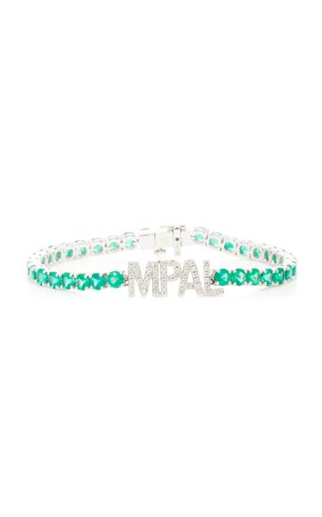 Moda Operandi Luisa Alexander Emerald Initial Tennis Bracelet