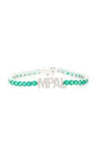 Moda Operandi Luisa Alexander Emerald Initial Tennis Bracelet