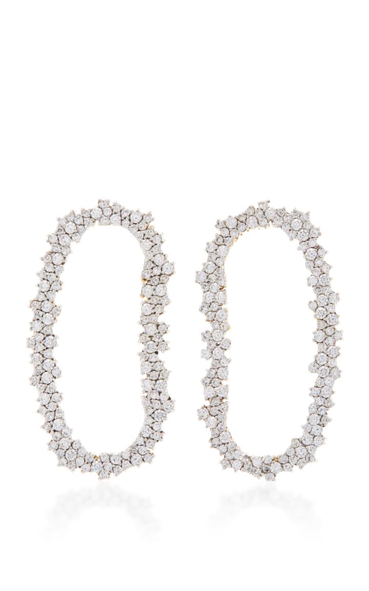 Ana Khouri 18k White Gold Diamond Mia Earrings