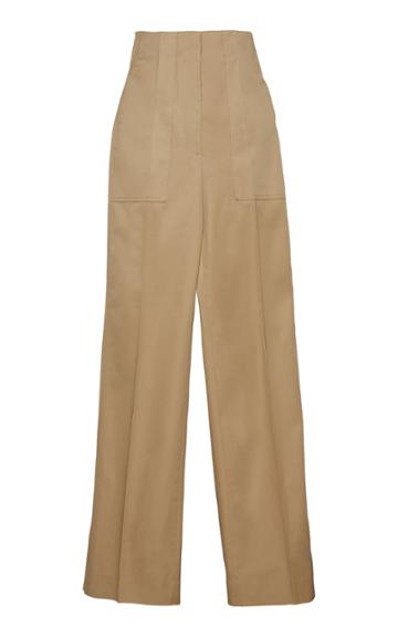 Boontheshop Collection Front And Back Pleat Cotton Cargo Pants