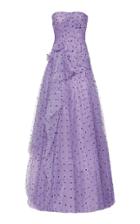 Carolina Herrera Strapless Tulle Gown