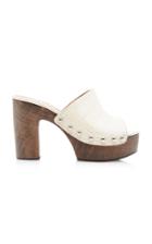 Paris Texas Croc-effect Leather Platform Mules
