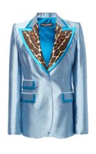 Moda Operandi Dolce & Gabbana Satin Printed Lapel Blazer Size: 38