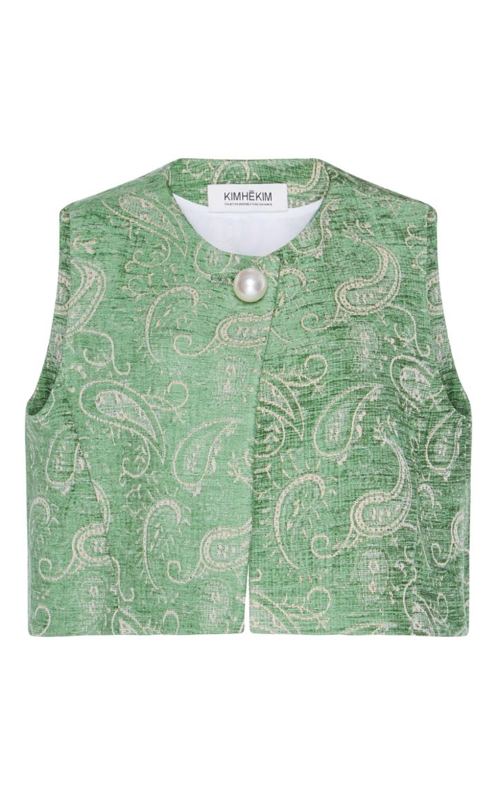 Kimhekim Pearl Button Mini Vest