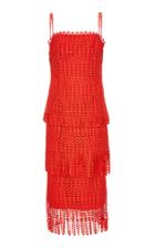 Lela Rose Lace Fringe Sheath Dress