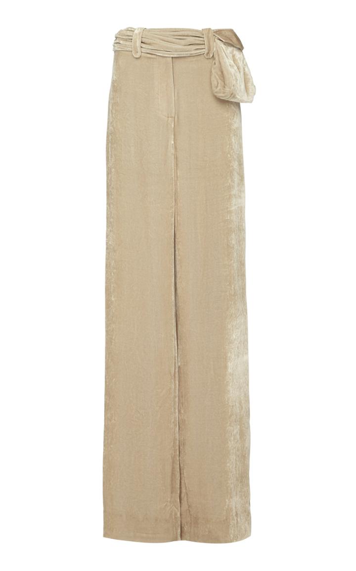Eleanor Balfour Kira Velvet Wide-leg Pant