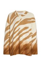 Prabal Gurung Printed Crewneck Cashmere Pullover