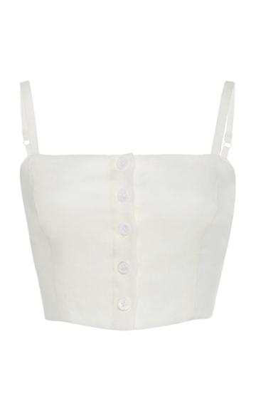 Staud Pear Cropped Linen Top