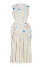 Marni Cap Sleeve Hand Painted Canvas Dress