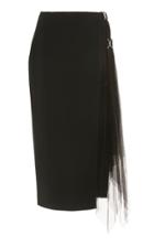 Moda Operandi David Koma Side-slit Tulle Pencil Skirt Size: 8