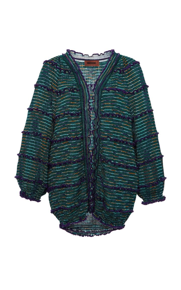 Moda Operandi Missoni Striped Ruffled Trim Jacket Size: 38