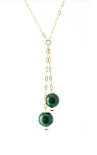 Haute Victoire 18k Gold, Malachite And Amethyst Necklace