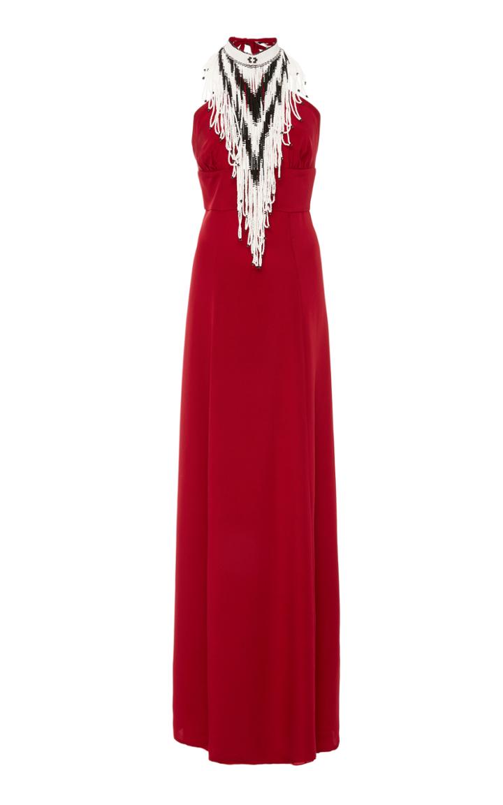 Talitha Beaded Necklace Halter Dress