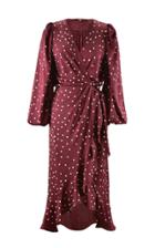 Moda Operandi Johanna Ortiz Geography Of Life Polka-dot Crepe Midi Wrap Dress