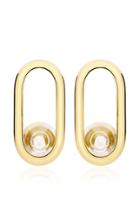 Yael Sonia Spinning Top 18k Gold And Quartz Earrings